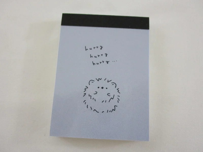 Cute Kawaii Q-Lia Hedgehog Mini Notepad / Memo Pad - Stationery Designer Paper Collection