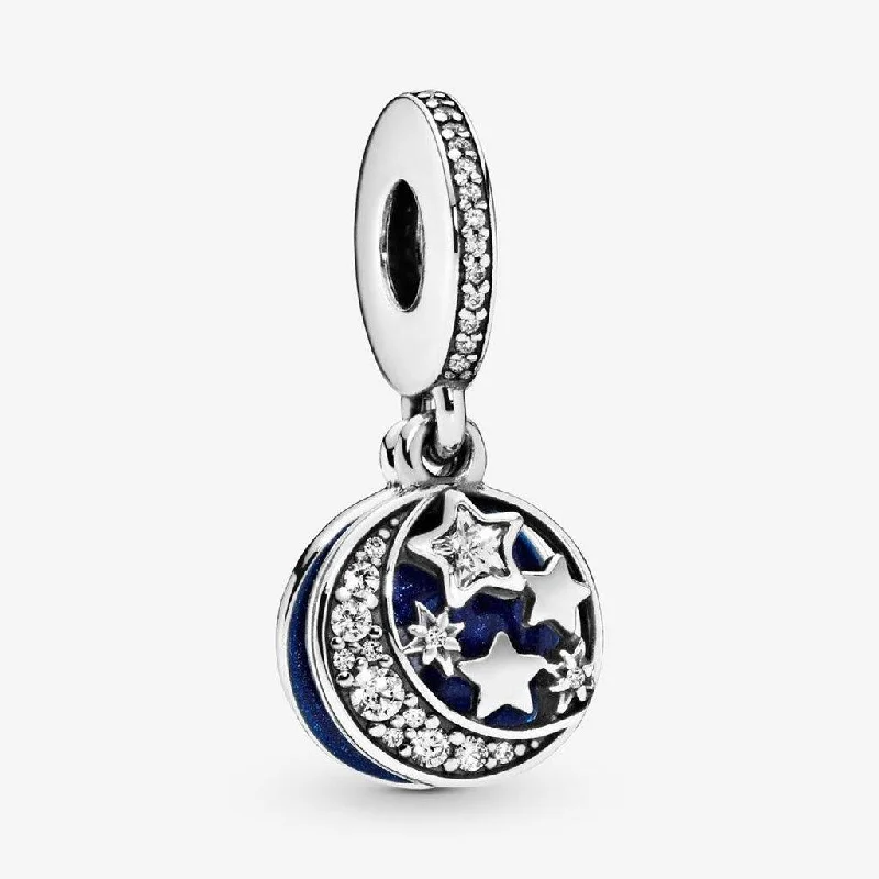 PANDORA : Moon & Blue Sky Dangle Charm