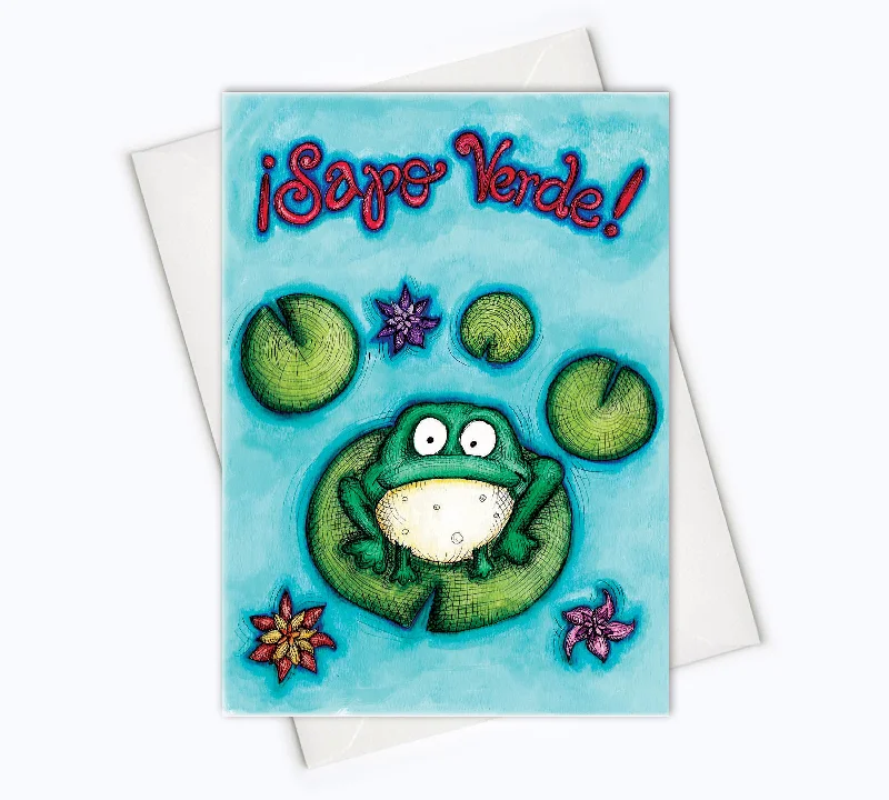 SPANISH BIRTHDAY CARD | SAPO VERDE CARD | Funny Spanish Card | Spanish Cumpleaños Card | Español Birthday Card | Tarjeta de Cumpleaños | Latinx Card