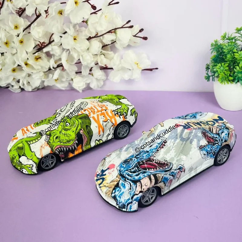 Dinosaur Print Remote Control Racing Car Toy