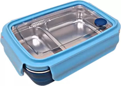 2 Compartment Slim Lunch Box Thermal Stainless Steel ( 500ml )