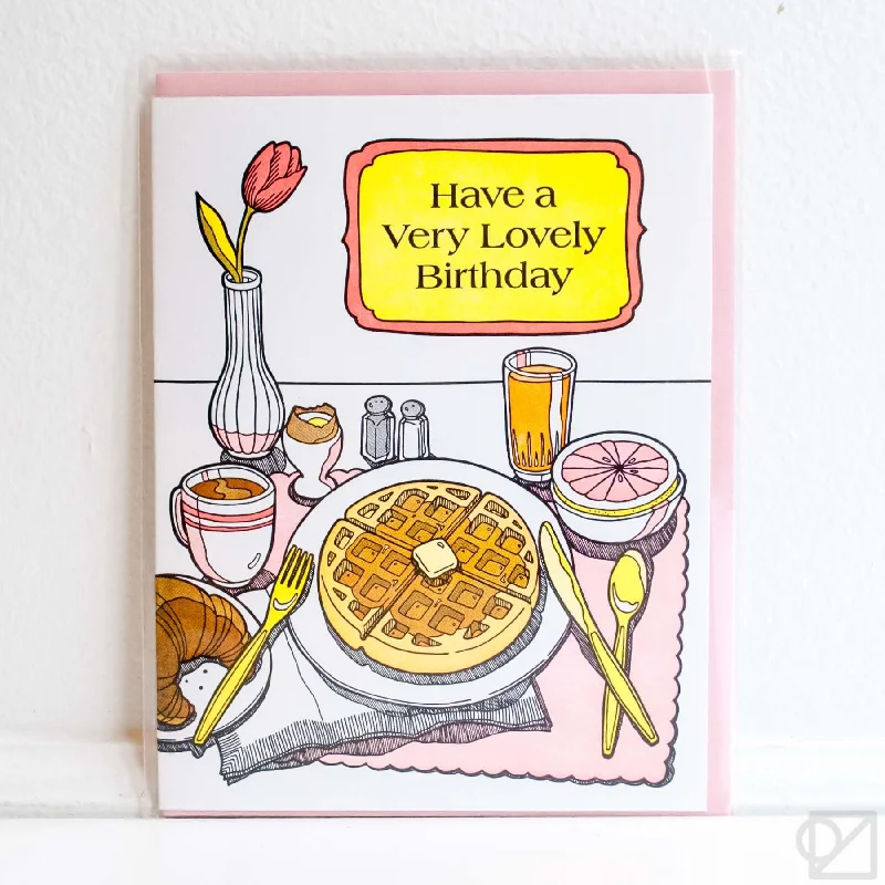 Lovely Birthday Breakfast Card