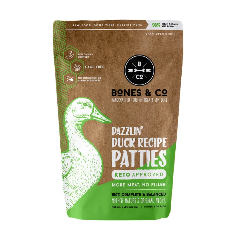 Bones & Co Raw Frozen Keto Formula Duck Patties