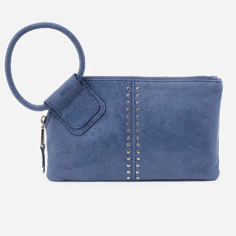 HOBO : Sable Wristlet in Buffed Leather - Azure