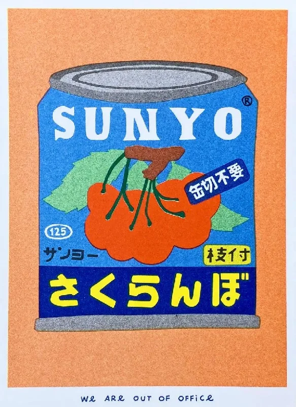 Risograph Print: Sunyo - A Canned Cherries