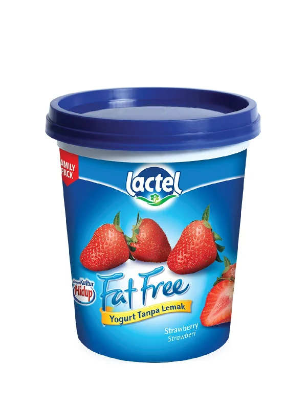 LACTEL FAT FREE YOGURT STRAWBERRY 470G