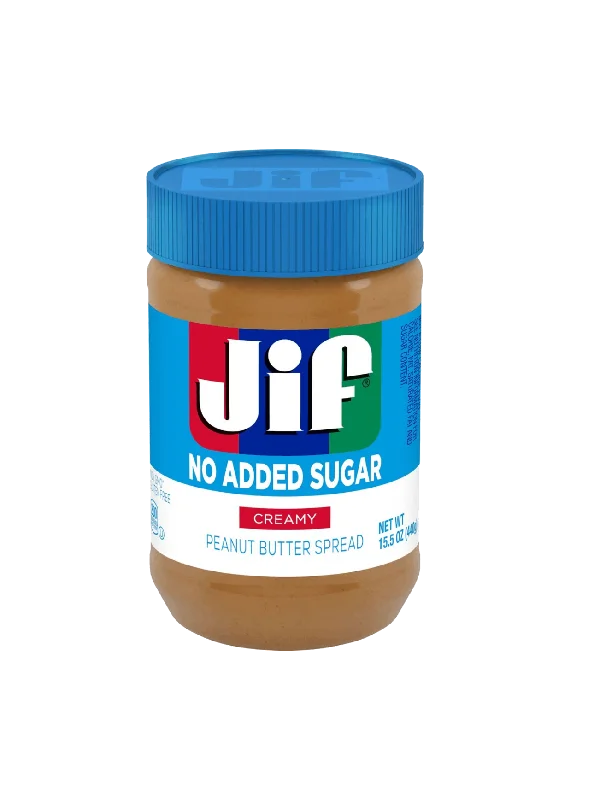 JIF PEANUT BUTTER CREAMY NO SUGAR ADDED 15.5OZ