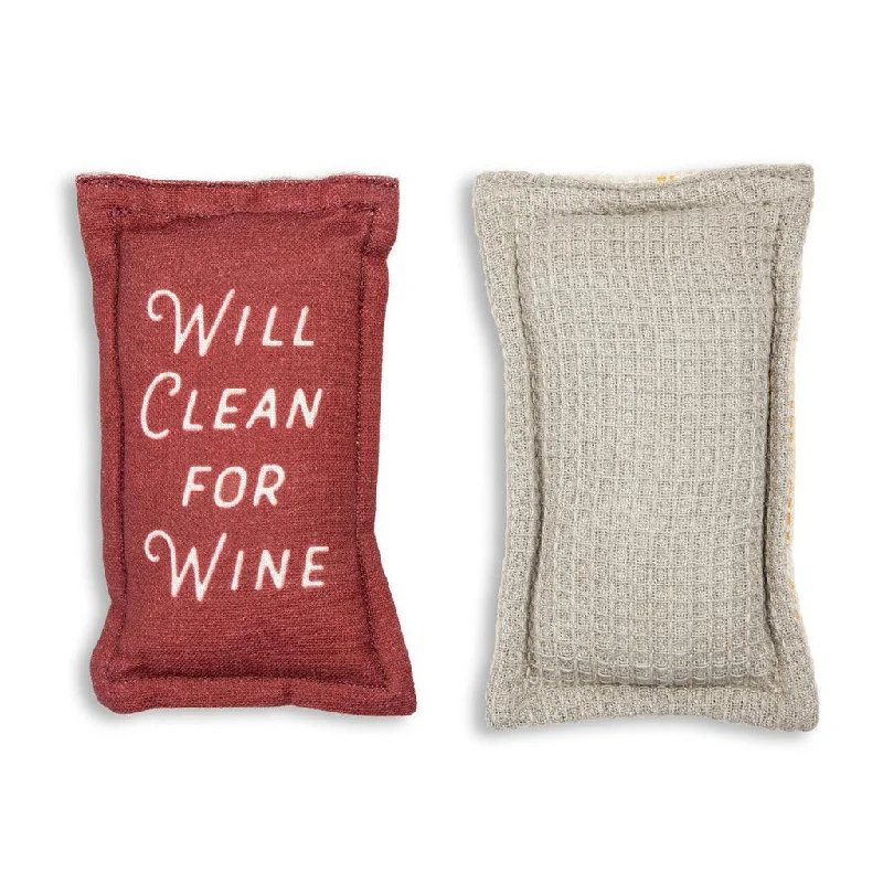 DEMDACO : Clean for Wine Kitchen Sponge - Set of 2