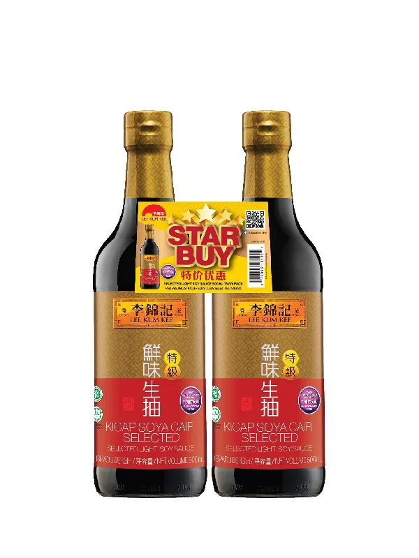 LKK SELECTED LIGHT SOY SAUCE 2X500ML