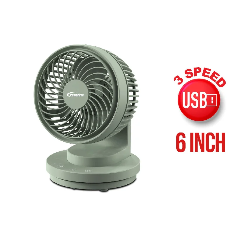 PowerPac USB Fan W/ Oscillation  PPUF237