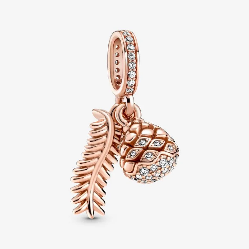 PANDORA : Sparkling Pine Cone Dangle Charm