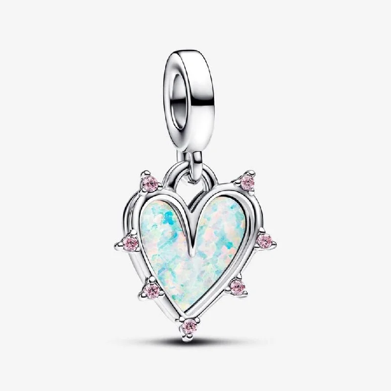 PANDORA :  Friendship Opalescent Double Dangle Charm