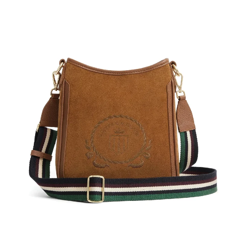 Fairfax & Favor Richmond Messenger Handbag - Tan Suede