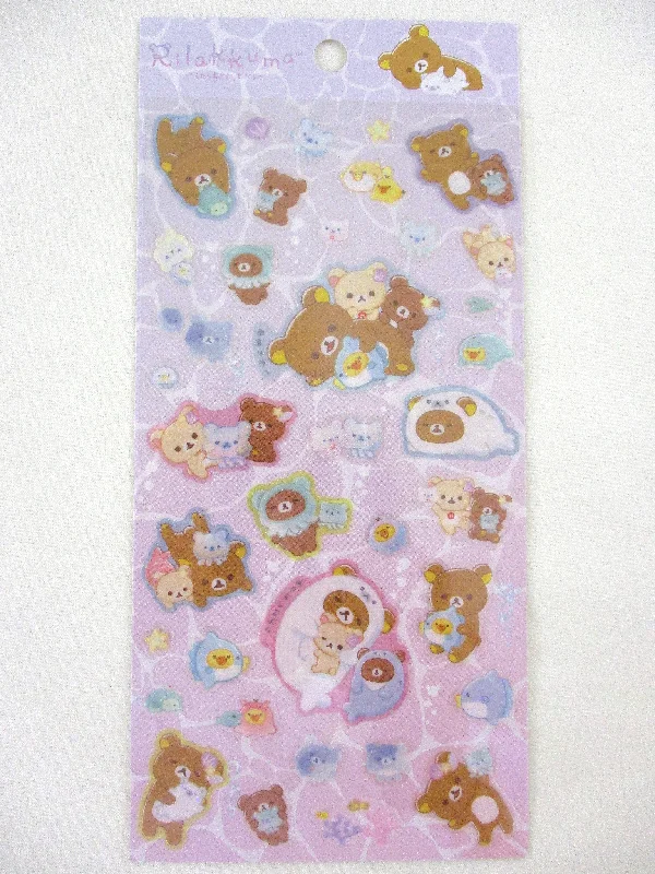 Cute Kawaii San-X Rilakkuma Bear Ocean Sticker Sheet 2024 - B - for Planner Journal Scrapbook Craft