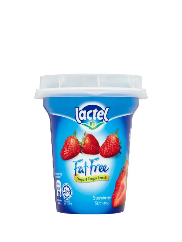 LACTEL FAT FREE YOGURT STRAWBERRY 130G