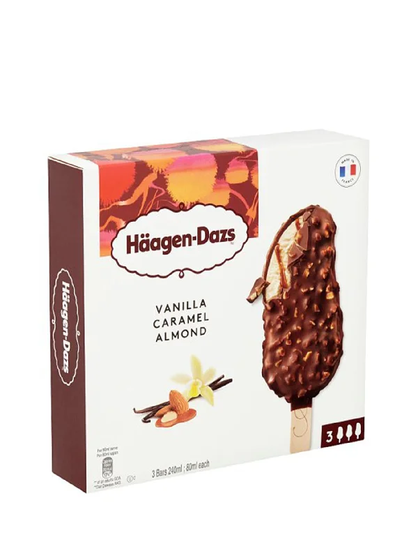 HAAGEN-DAZS VANILLA CARAMEL ALMOND 3X80ML