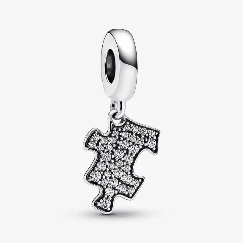 PANDORA : Sparkling Puzzle Piece Dangle Charm