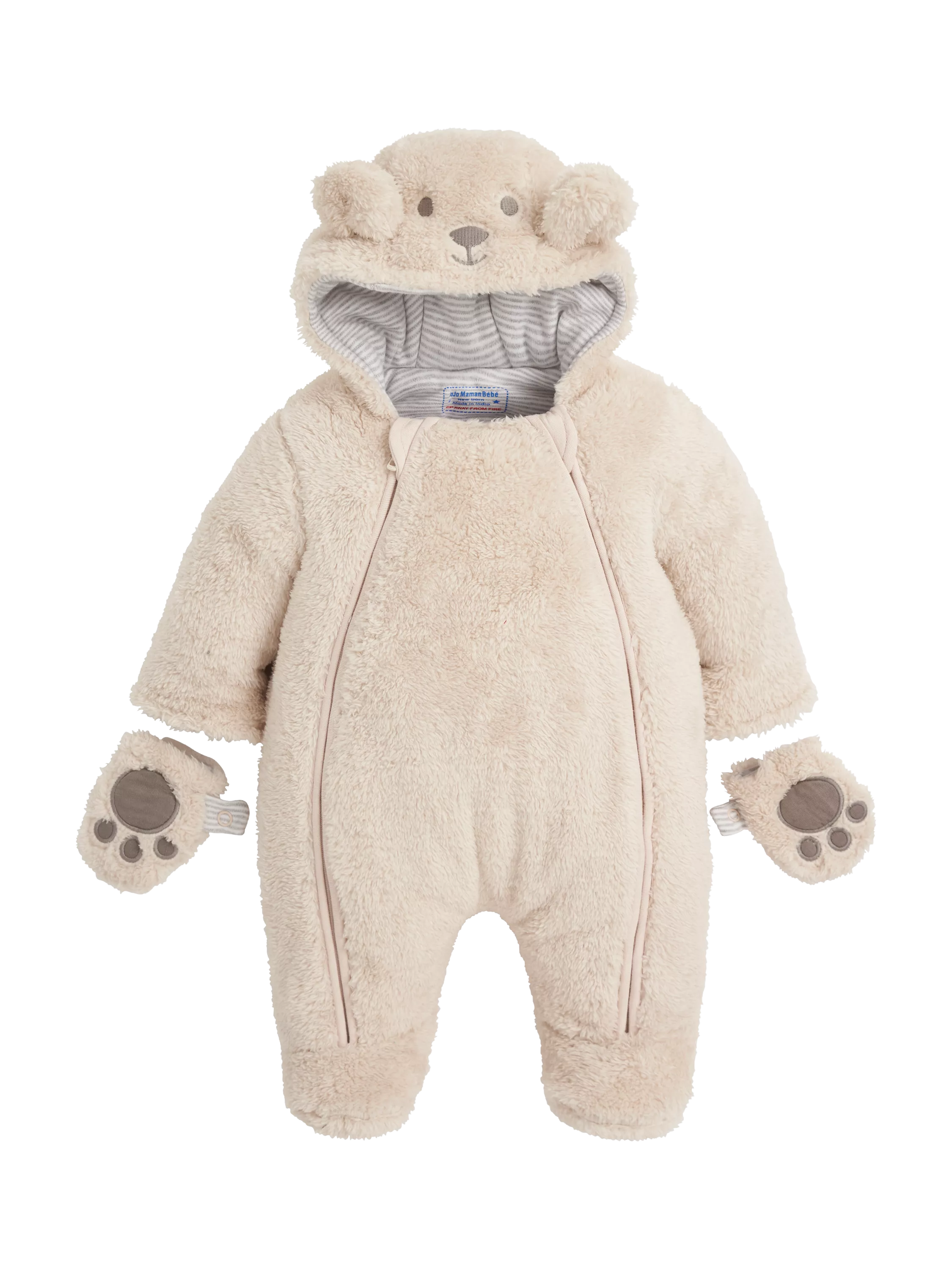 JoJo Maman Bébé Baby Cosy Bear Pramsuit