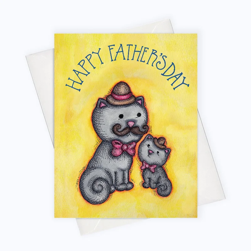 CAT DAD CARD | Father's Day Card | Father's Day Greeting Card | Cards for dad | Father's Day Stationery | Funny Dad Cards | Cat Lovers Card