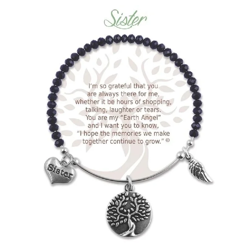 Earth Angel : Sister Radiant Black Stone Bracelet