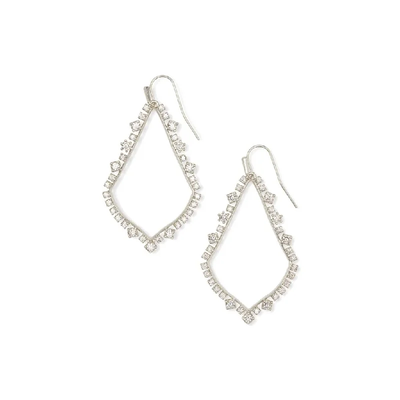 Kendra Scott : Sophee Crystal Drop Earrings in Silver