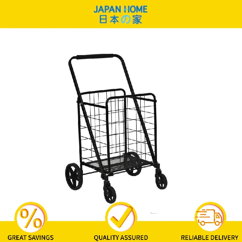 Black Durable Market Groceries Trolley (55x57x92cm) - Collapsible