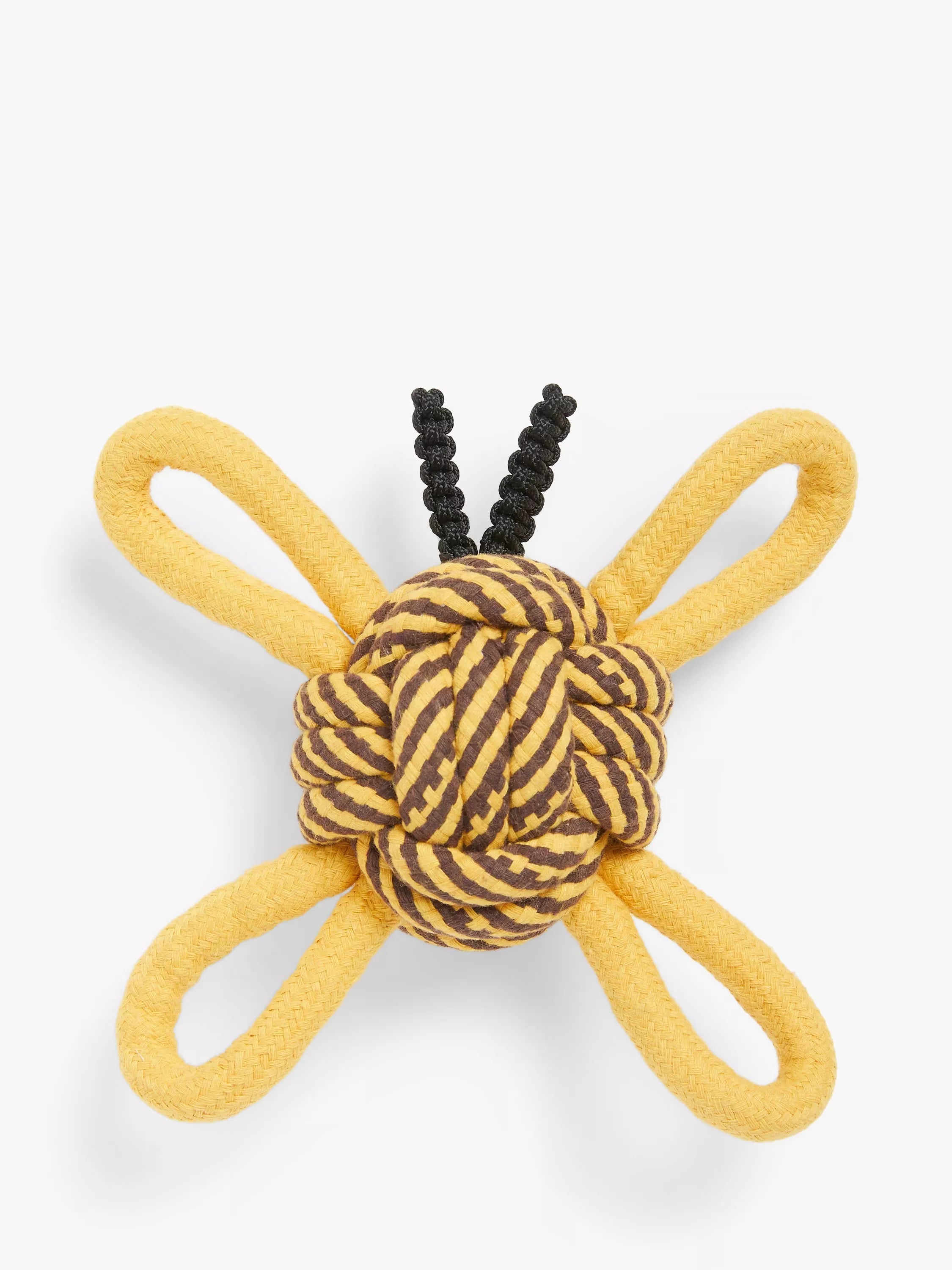 John Lewis Chevron Stripe Rope Dog Toy, Yellow