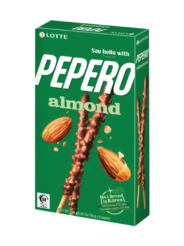 LOTTE ALMOND PEPERO BIG PACK 32G X 8