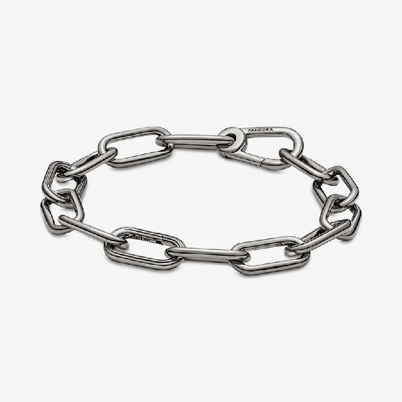 PANDORA : Pandora ME Link Chain Bracelet with 3 Connectors in Ruthenium