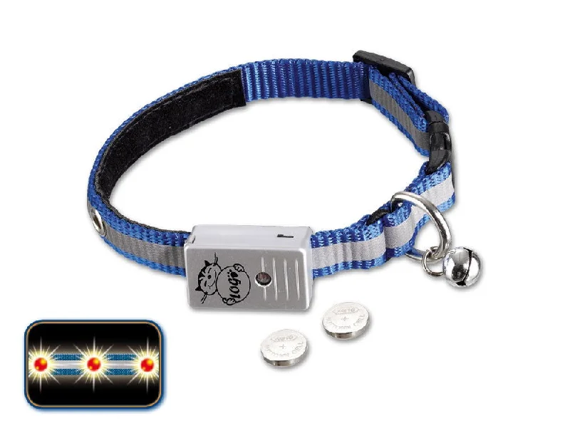 78081 LED cat collar blue 12 mm; 24-26 cm