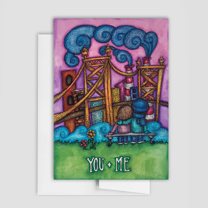 CITY LOVE CARD - Bridge, You & Me Greeting Card