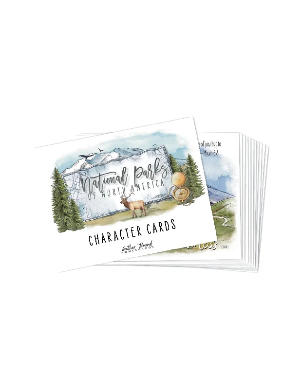 National Parks Printed Character Cards