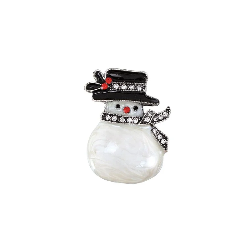 Periwinkle by Barlow : Snowlady with Crystals - Pin