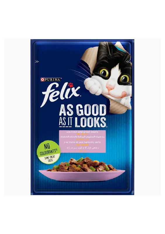 Purina Felix Cat Wet Food Trout&Green Bean 85g