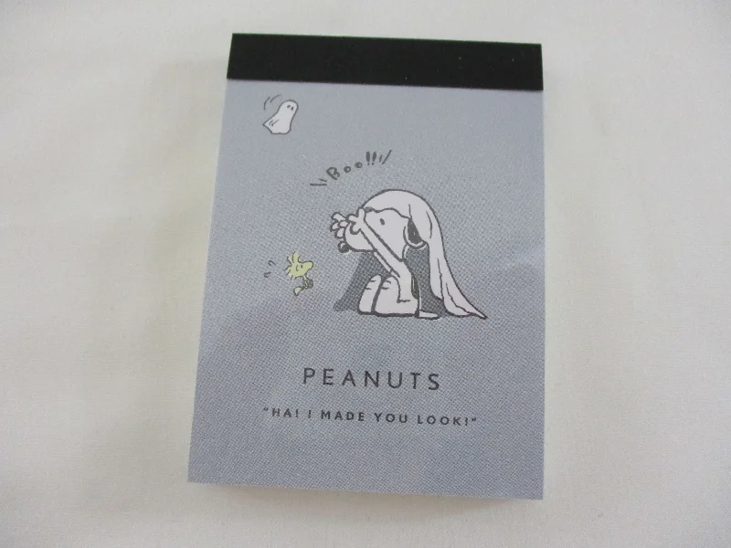 Cute Kawaii Peanuts Snoopy Mini Notepad / Memo Pad Kamio -  AC Boo - Stationery Designer Paper Collection