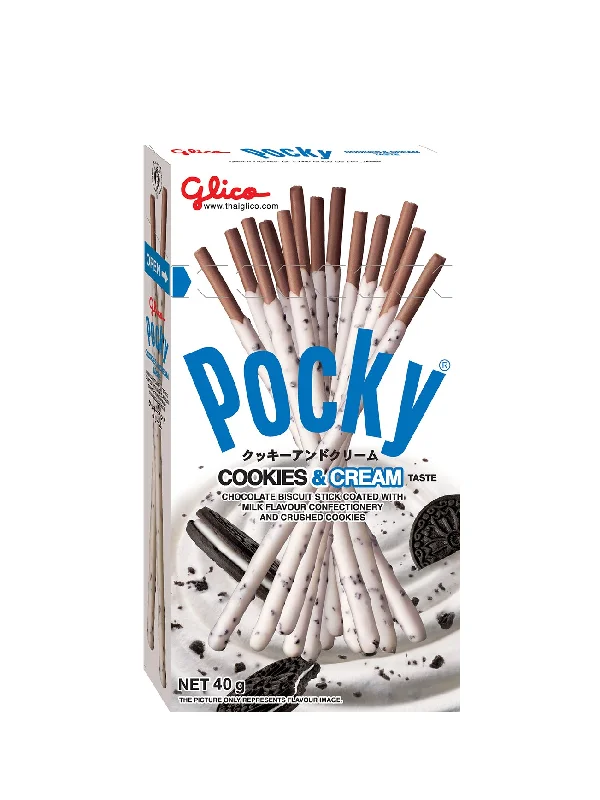 GLICO POCKY COOKIES & CREAM 40GM