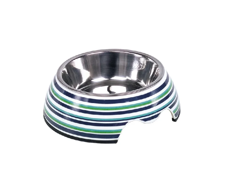 73330 NOBBY Dog Melamine bowl "STRIPE"  S: 14 x 4,5 cm, 160 ml