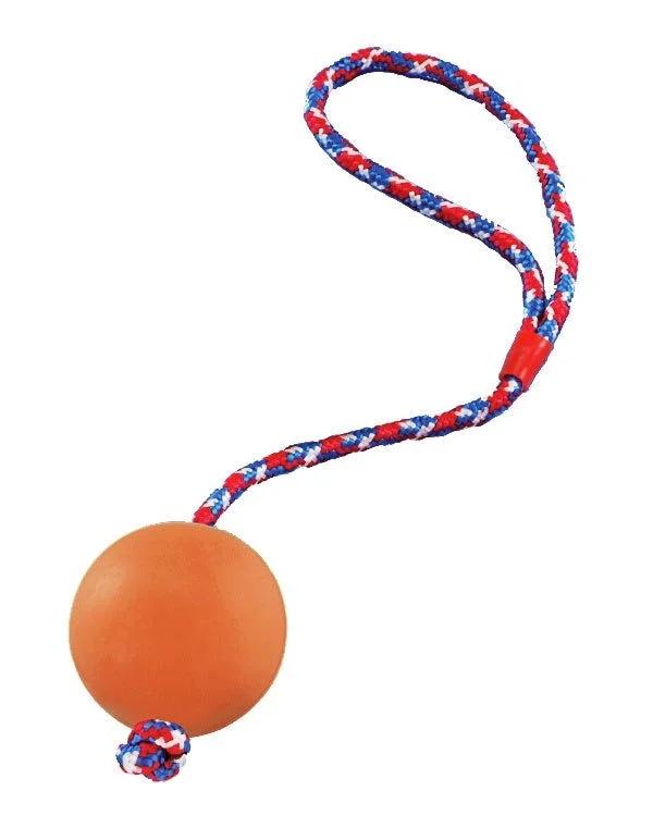 69005 NOBBY Rubber ball with rope