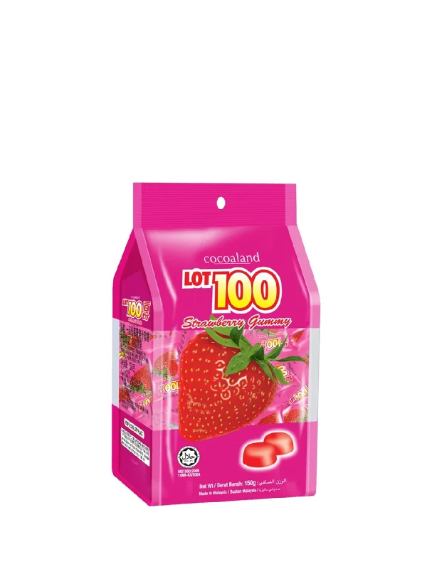 LOT 100 GUMMY STRAWBERRY 130G