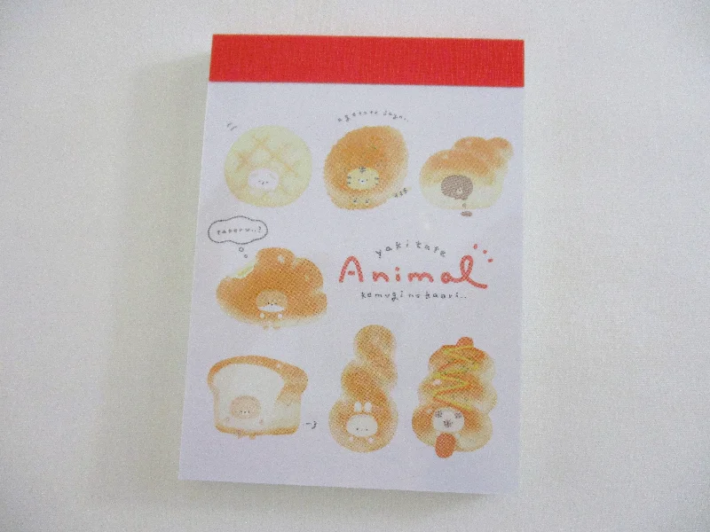 Cute Kawaii Q-lia Animal Bakery Bread Yakitate Cat Food Mini Notepad / Memo Pad - Stationery Designer Writing Paper Collection