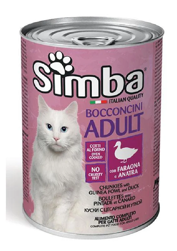 Simba Guinea Fowl&Duck Chunks Cat Wet Food 415g