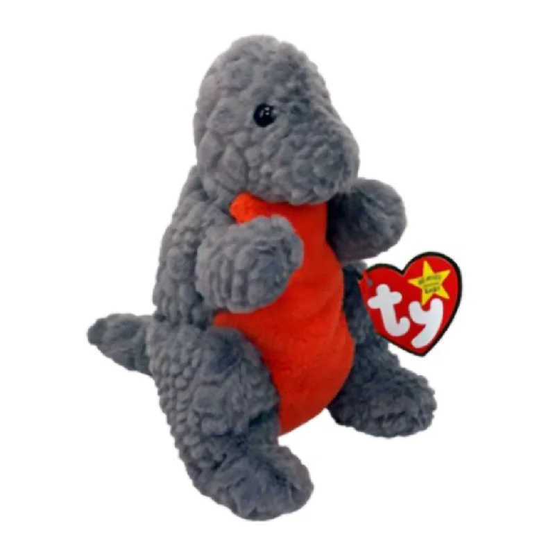 Ty : Beanie Baby - Emmett - The Grey Dinosaur