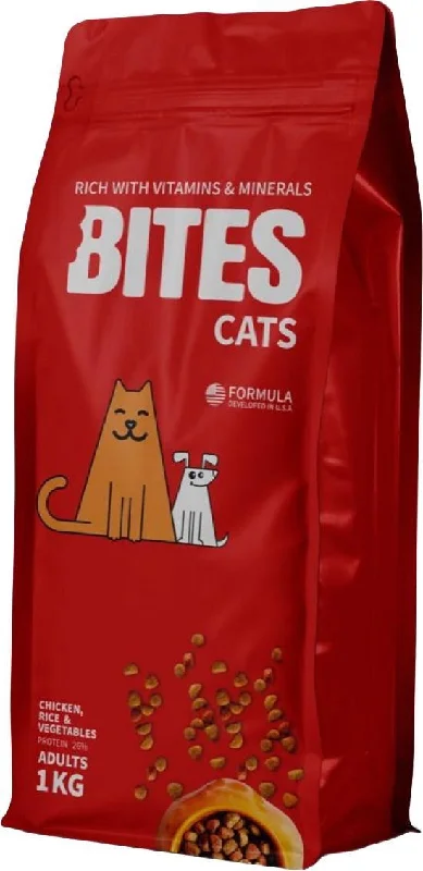 Bites Adult Cat Dry Food 1kg