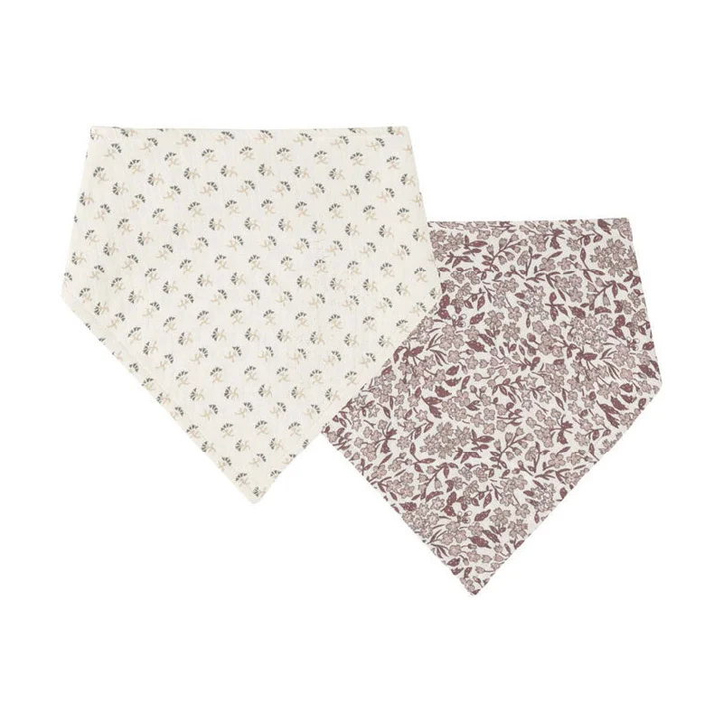 Quincy Mae French Flora Mauve Ditsy Bandana Scarf 2 Pack