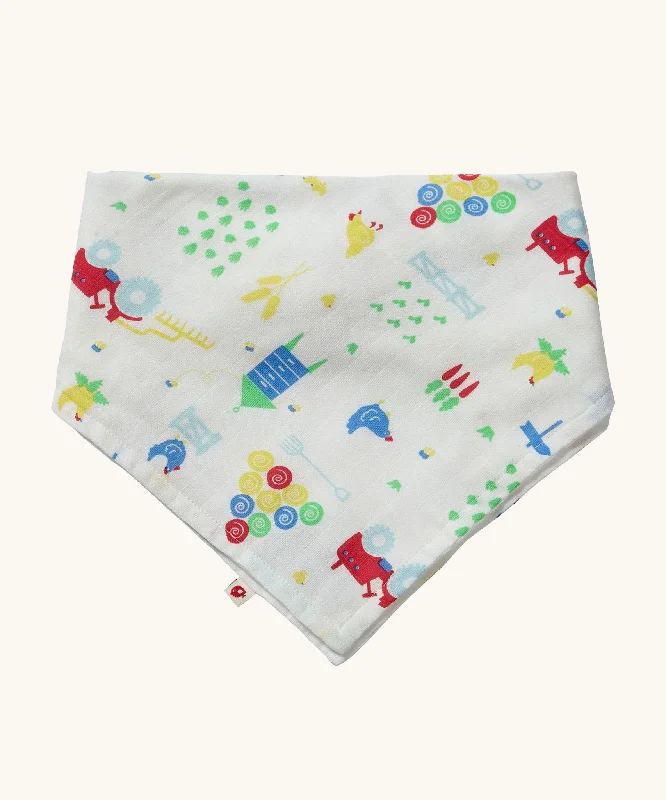 Piccalilly Farmyard Muslin Bandana Bib & Burp Cloth