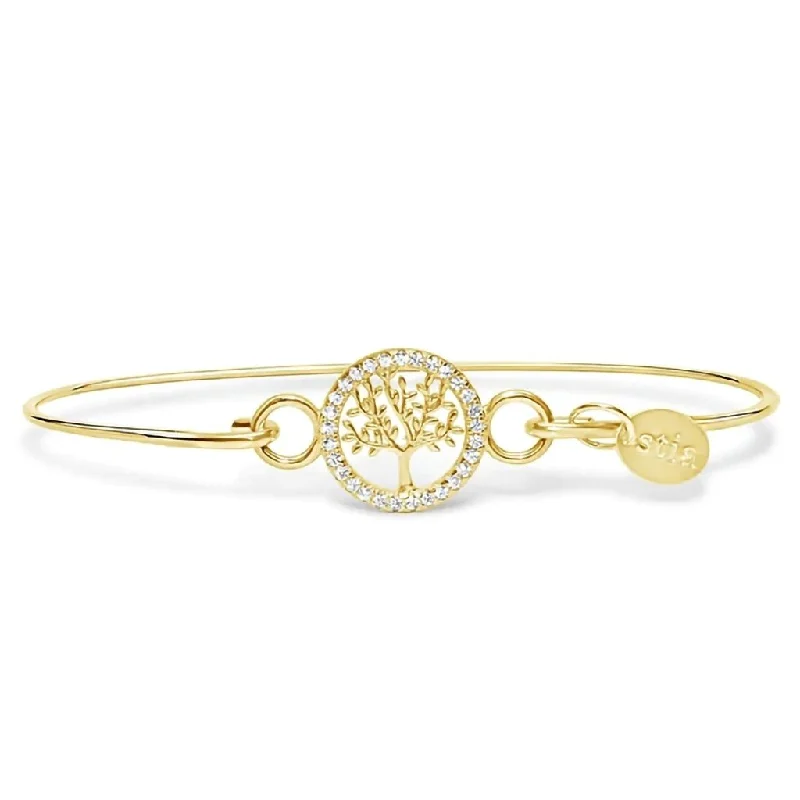 Stia : Pavé Icon Bracelet Tree of Life in Gold