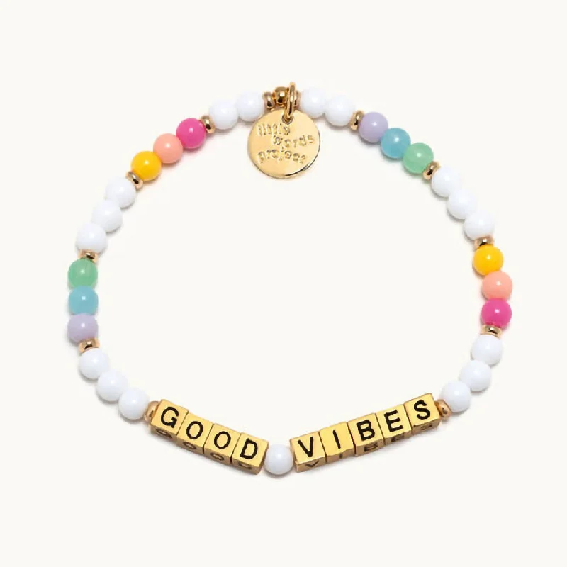 Little Words Project : Good Vibes  -Gold Beads