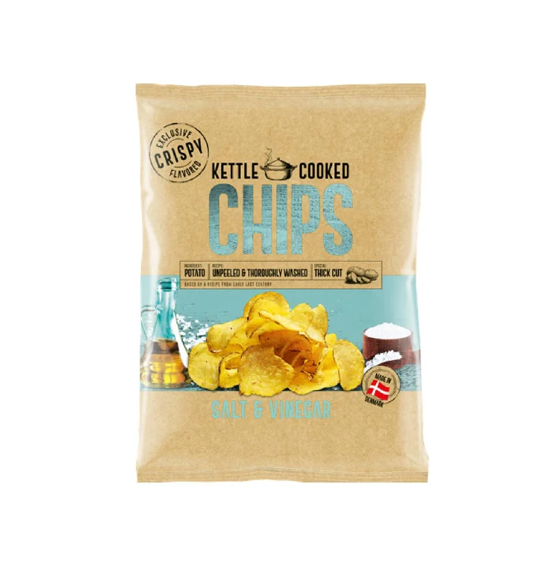 KETTLE COOKED CHIPS SALT & VINEGAR 150G