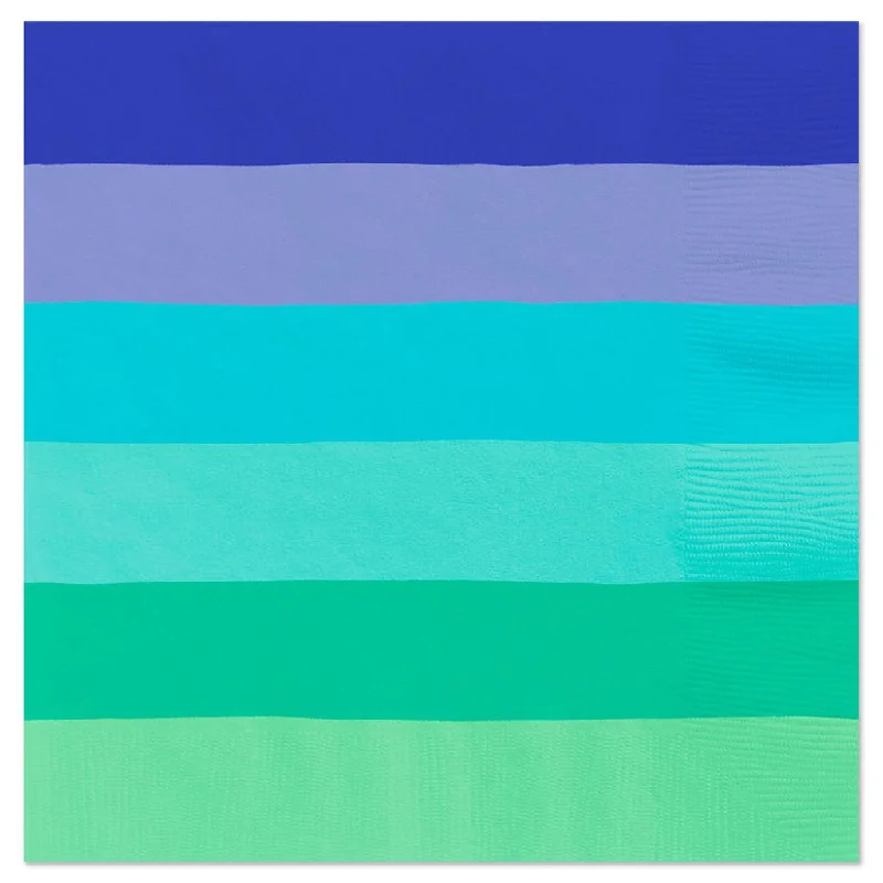 Hallmark : Cool Ombré Stripe Dinner Napkins, Set of 16