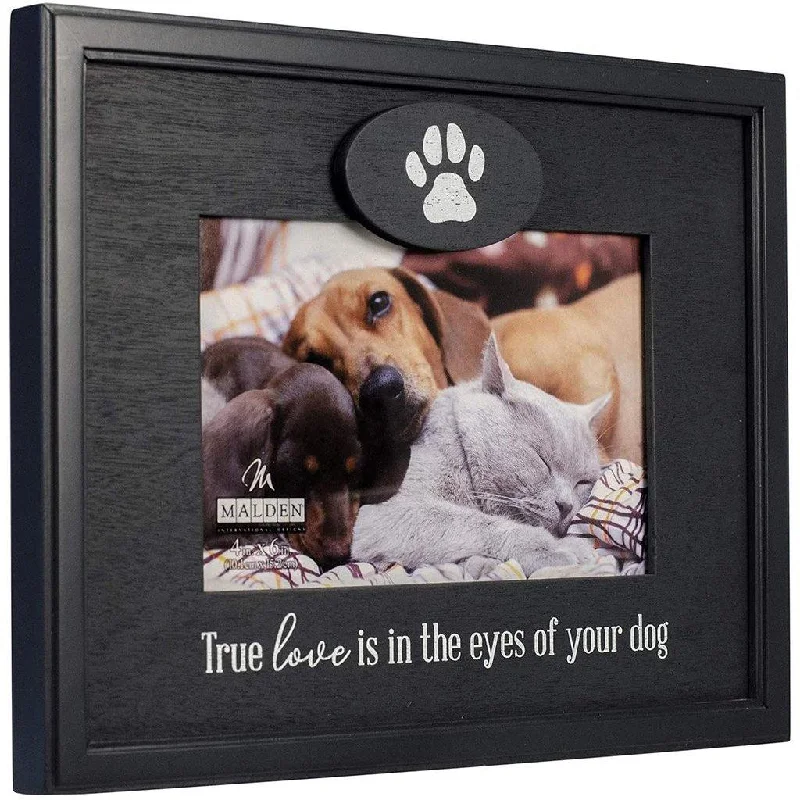 Malden : 4" X 6" "True Love in Eyes of Dog" Picture frame - Black